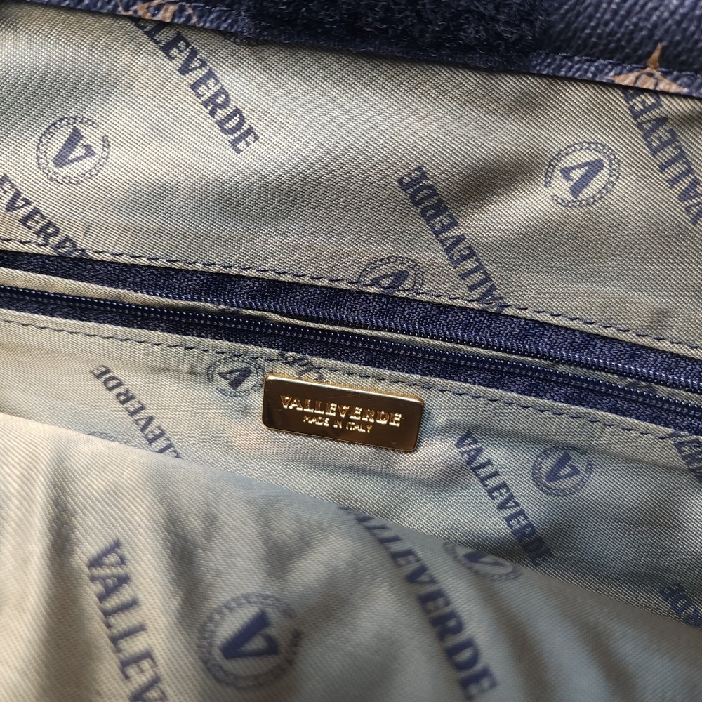 Valleverde Brown And Tan All Over Logo Tote Bag - Picture 4 of 8